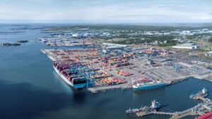 The container terminal at the Port of Gothenburg 2